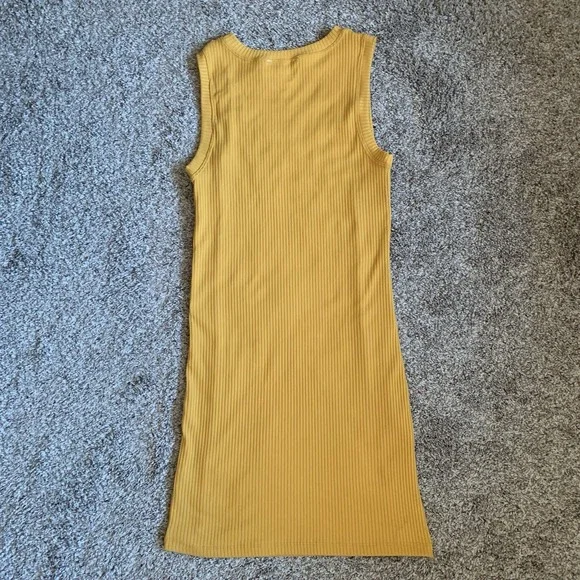 Haute Monde Dress Womens Large Yellow with Rainbow Accent Sleeveless - Picture 2 of 10